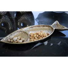 Charger l'image dans la galerie, Coupelle plate dorée poisson 33x11x2.5cm
