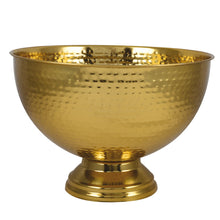 Charger l'image dans la galerie, Grande coupe champagne magnum dorée martelée 30 cm