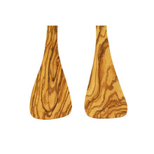 Charger l'image dans la galerie, Set de 2 spatules de cuisine sans trous en bois d'olivier