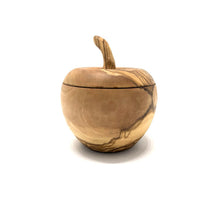 Charger l'image dans la galerie, Salière en forme de pomme avec pelle à sel, bois d'olivier