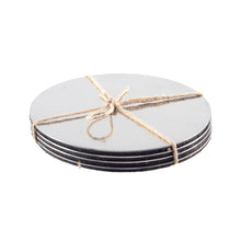 Charger l'image dans la galerie, Dessous de verre argent 10x10cm - lot de 4