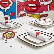 Charger l'image dans la galerie, Lot de 4 ronds de serviette bouche rouge