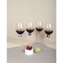 Charger l'image dans la galerie, Verres à vin avec pied en diamant 4 couleurs - lot de 4
