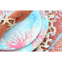 Charger l'image dans la galerie, Assiette à dessert en mélamine corail 23x23x2cm