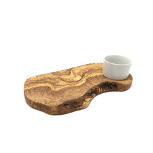 Charger l'image dans la galerie, Planche à hamburger RUSTIC avec bol en porcelaine, environ 30 - 34 cm