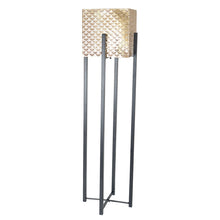 Charger l'image dans la galerie, Support plantes en métal avec pot en fer doré h.80cm