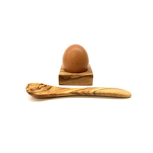 Charger l'image dans la galerie, Porte-oeufTroué avec cuillère à oeuf en bois d'olivier