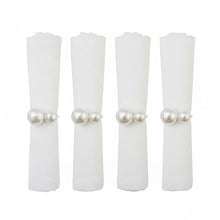 Charger l'image dans la galerie, Lot de 4 ronds de serviettes doubles perles