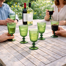 Charger l'image dans la galerie, Verres à vin vert en acrylique - lot de 6