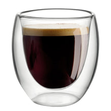 Charger l'image dans la galerie, Tasses expresso verre double paroi 80ml - lot de 4