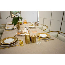 Charger l'image dans la galerie, Assiette plate blanche et dorée 27cm