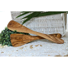 Charger l'image dans la galerie, Set de 2 spatules de cuisine sans trous en bois d'olivier