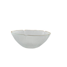 Charger l'image dans la galerie, Coupelle florale en verre avec bord doré 16cm