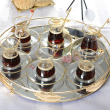 Charger l'image dans la galerie, Tasses à thé filet doré - lot de 6