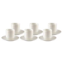 Charger l'image dans la galerie, Tasses café 90ml plumetis doré - lot de 6