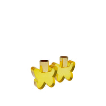 Charger l'image dans la galerie, Bougeoirs papillons ambre - lot de 2