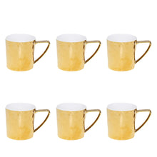 Charger l'image dans la galerie, Mug blanc et doré en porcelaine 340ml