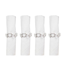Charger l'image dans la galerie, Lot de 4 ronds de serviette chaîne argent