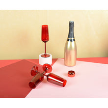 Charger l'image dans la galerie, Flûtes à champagne rouge - lot de 6