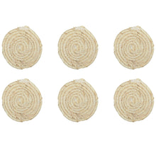 Charger l'image dans la galerie, Dessous de verre rond en cordage - lot de 4