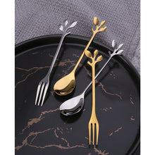 Charger l'image dans la galerie, Fourchettes à dessert feuilles assorties argent - lot de 6