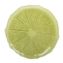 Charger l'image dans la galerie, Assiette à dessert verte 21cm - citron