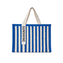 Charger l'image dans la galerie, Tote bag à rayures bleu