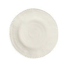 Charger l'image dans la galerie, Assiette plate en mélamine crème bord corde 28x28x2.5cm