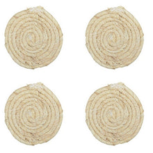 Charger l'image dans la galerie, Dessous de verre rond en cordage - lot de 4