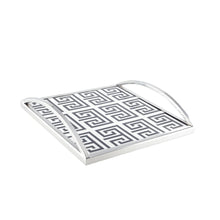 Charger l'image dans la galerie, Plateau rectangulaire noir et blanc 30x30x6cm