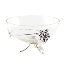 Charger l'image dans la galerie, Coupe décorative argent feuille de vigne 25x25x17cm