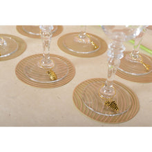Charger l'image dans la galerie, Marques verre charme dorés - lot de 6