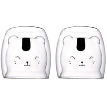 Charger l'image dans la galerie, Tasses double paroi ourson 250ml - lot de 2