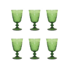 Charger l'image dans la galerie, Verres à vin vert en acrylique - lot de 6
