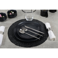 Charger l'image dans la galerie, Assiette plate noire avec éclat 27cm