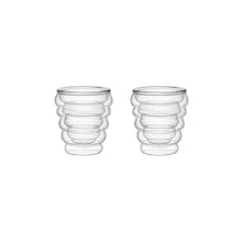 Charger l'image dans la galerie, Tasses à café expresso double paroi vague 70ml - lot de 2