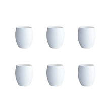 Charger l'image dans la galerie, Chopes basses blanches en acrylique - lot de 6