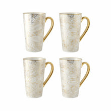 Charger l'image dans la galerie, Mugs blanc design abstrait - lot de 4