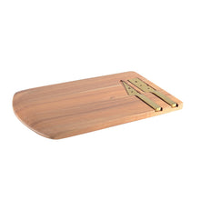 Charger l'image dans la galerie, Plat à fromage en bois avec 2 couteaux