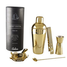 Charger l'image dans la galerie, Set cocktail shaker 550ml 5 pièces couleur doré