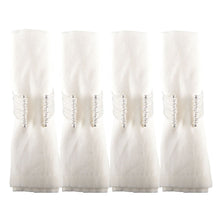 Charger l'image dans la galerie, Lot de 4 ronds de serviettes manchettes argent