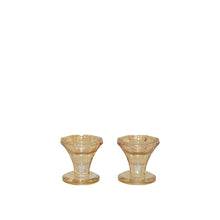Charger l'image dans la galerie, Bougeoirs ambre h5.5cm - lot de 2