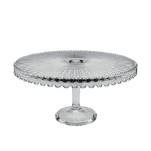 Charger l'image dans la galerie, Plat à tarte sur pied en verre moyen modèle 32x32x17cm