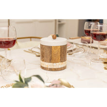Charger l'image dans la galerie, Boîte décorative en bois avec couvercle blanc 13x13x12.5cm