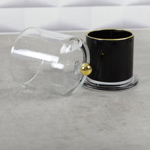 Charger l'image dans la galerie, Bougie cloche noir et or parfum tonka