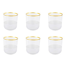 Charger l'image dans la galerie, Verres à eau bas bord doré Nish - lot de 6