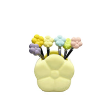 Charger l'image dans la galerie, Cuillères à café fleurs avec support - lot de 6