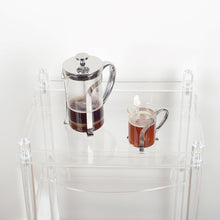 Charger l'image dans la galerie, Tasses à café en verre avec déco en métal argent - lot de 2