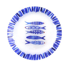 Charger l'image dans la galerie, Assiette à dessert poisson bleu 20x20x1.3cm - lot de 6