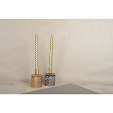 Charger l'image dans la galerie, Bougeoirs ronds jaune et violet - lot de 2